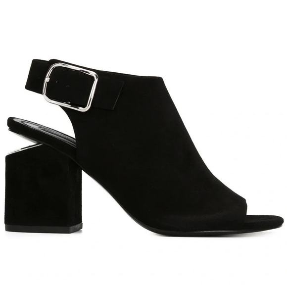 Alexander Wang Nadia Suede Open Toe Bootie Black Designer Casual Women’s EU 41 - Picture 2 of 12